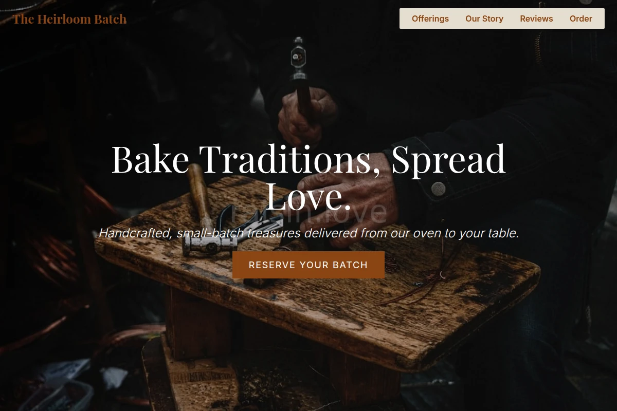 Small-batch Artisan