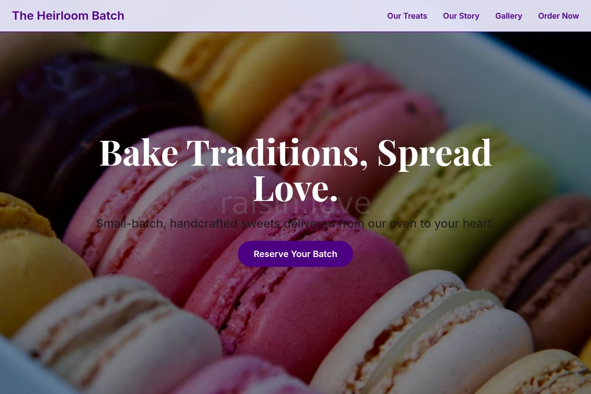 Small-batch Sweets